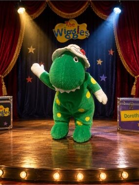 Vintage 2003 Spin Master The Wiggles Dorothy The Dinosaur Plush Bean Bag Toy 8”
